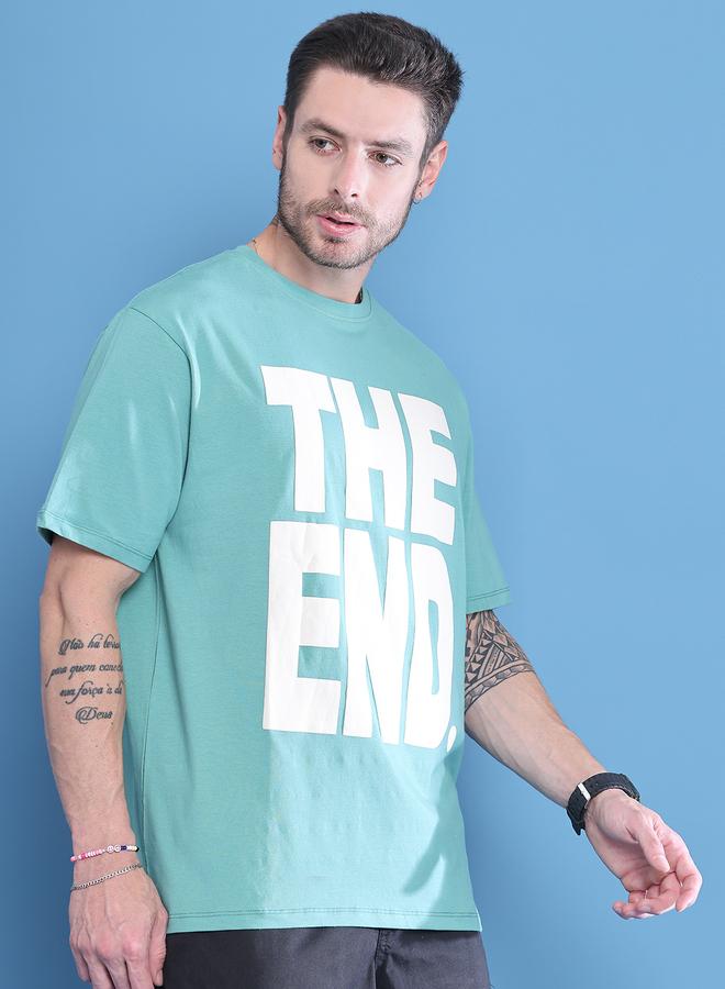 Take Two Men Green Graphic Print Oversized T-Shirt By Door74 - Image 4