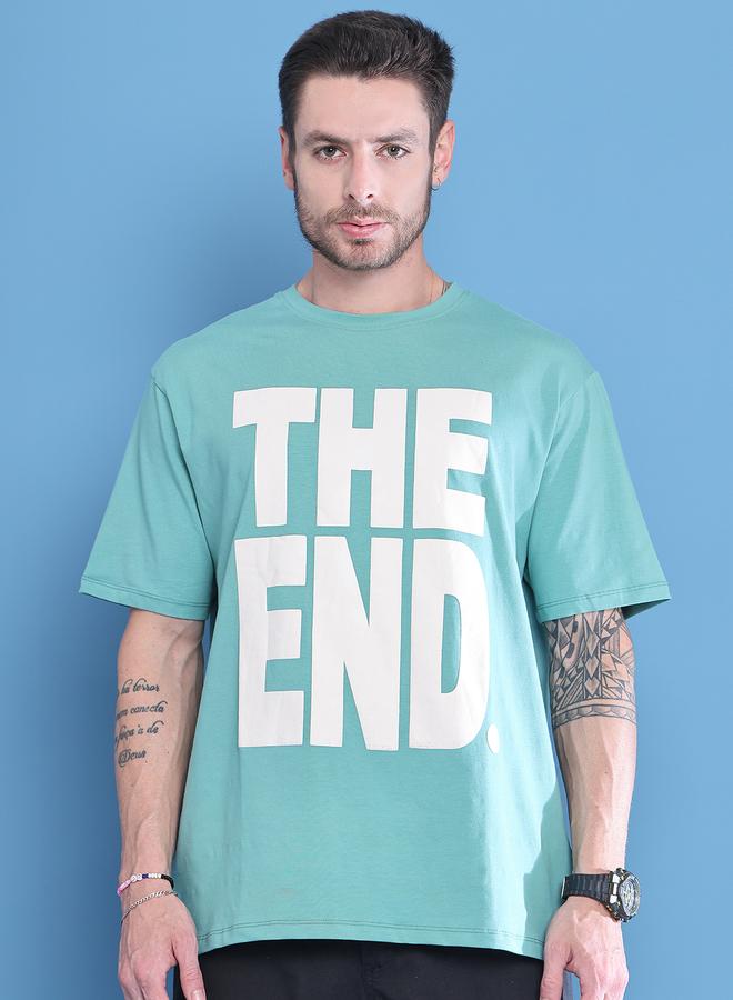 Take Two Men Green Graphic Print Oversized T-Shirt By Door74 - Image 1