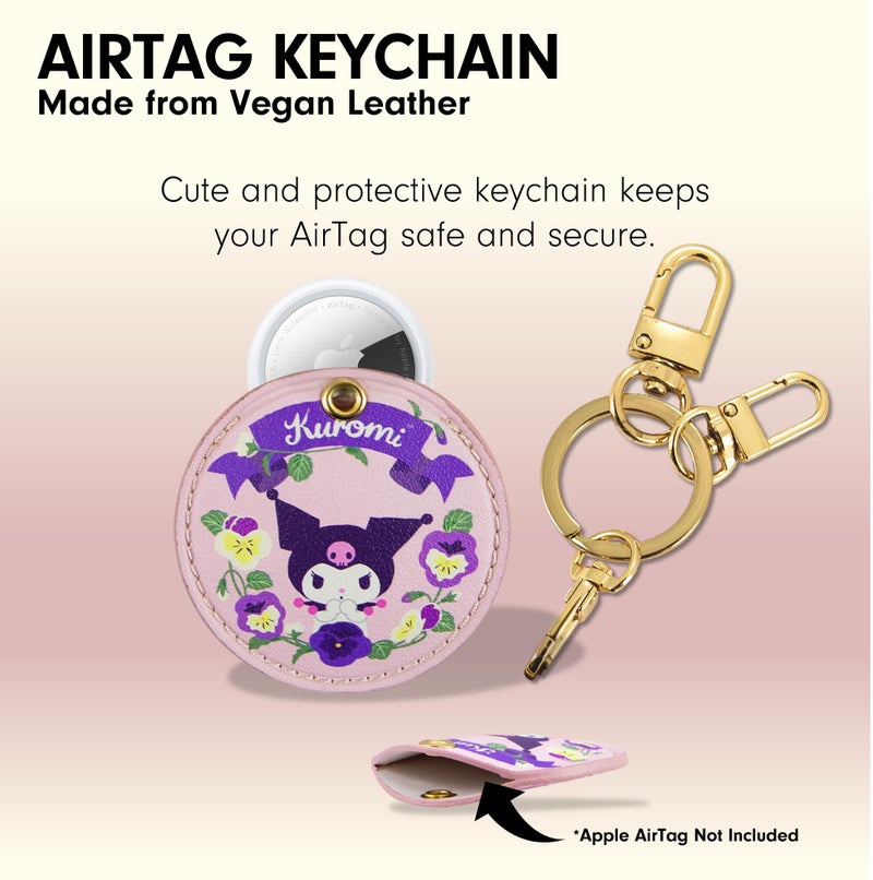 Sonix x Sanrio Keychain Case Compatible with Apple AirTag | Protective Cover Keychain | Hello Kitty & Friends - Floral Kuromi - Image 2