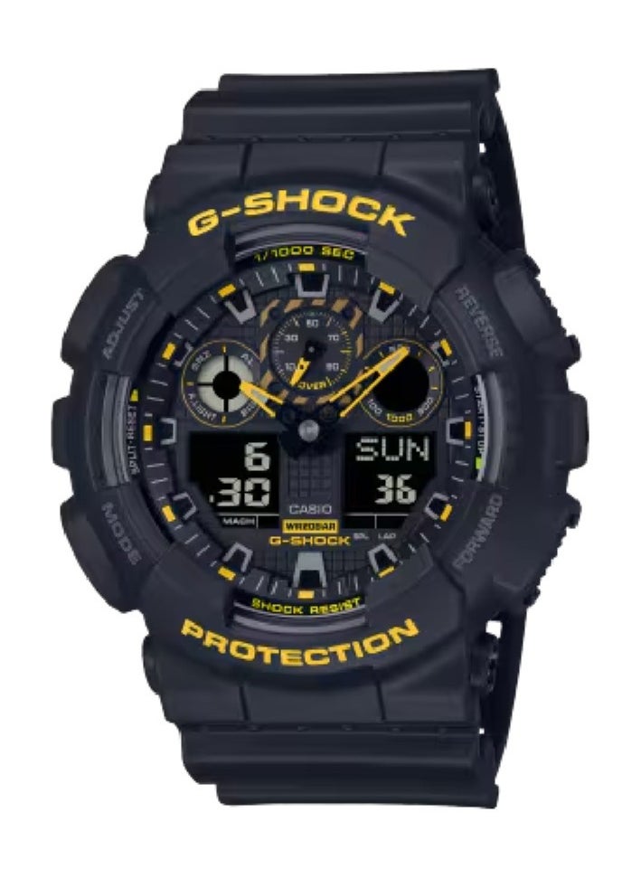 G-SHOCK GA-100CY-1ADR Black & Yellow Analog-Digital Dial Black Resin Strap Men's Watch  - Image 1