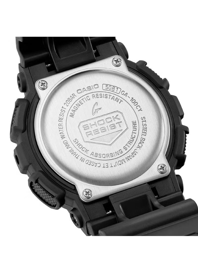 G-SHOCK GA-100CY-1ADR Black & Yellow Analog-Digital Dial Black Resin Strap Men's Watch  - Image 4