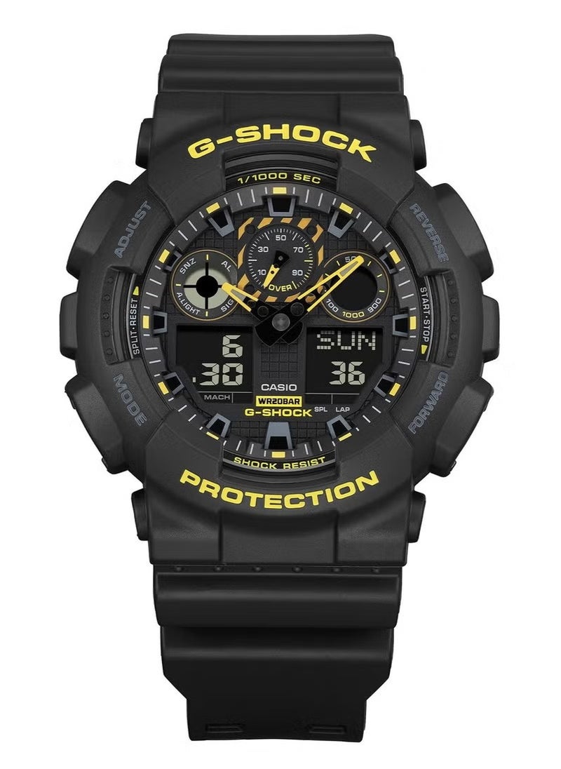 G-SHOCK GA-100CY-1ADR Black & Yellow Analog-Digital Dial Black Resin Strap Men's Watch  - Image 3