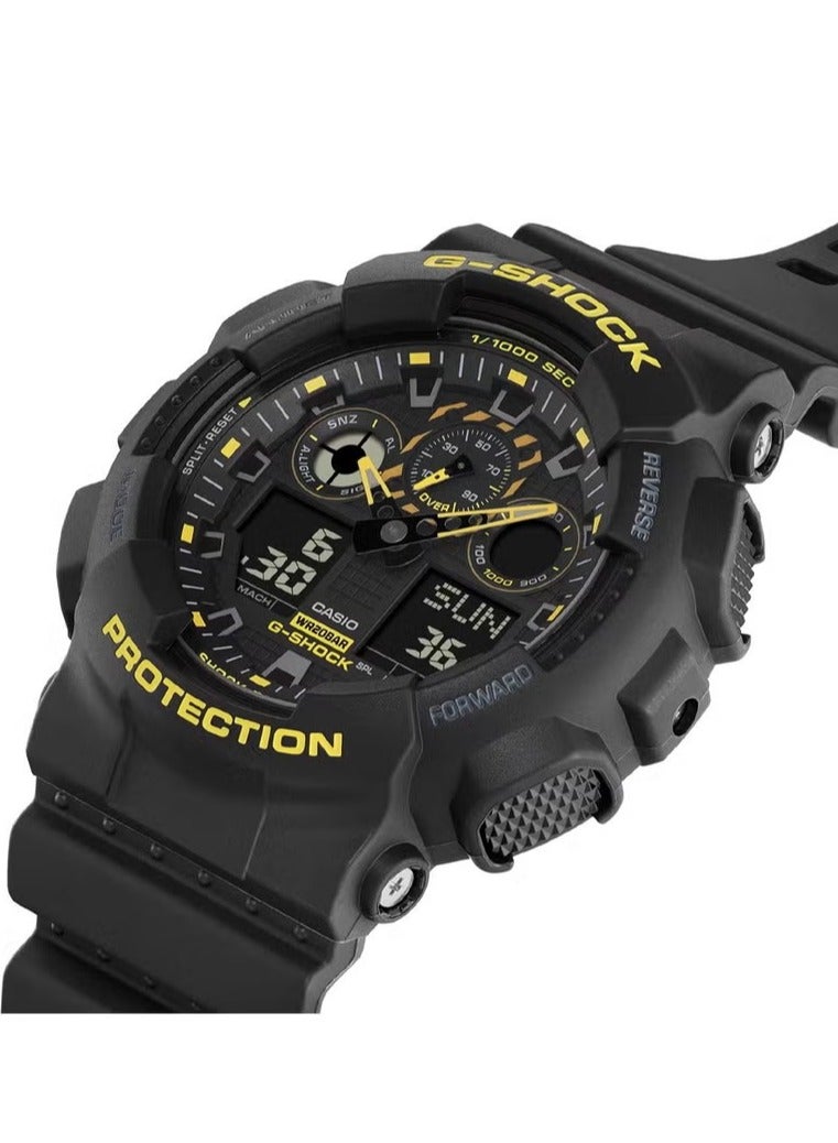 G-SHOCK GA-100CY-1ADR Black & Yellow Analog-Digital Dial Black Resin Strap Men's Watch - Image 2