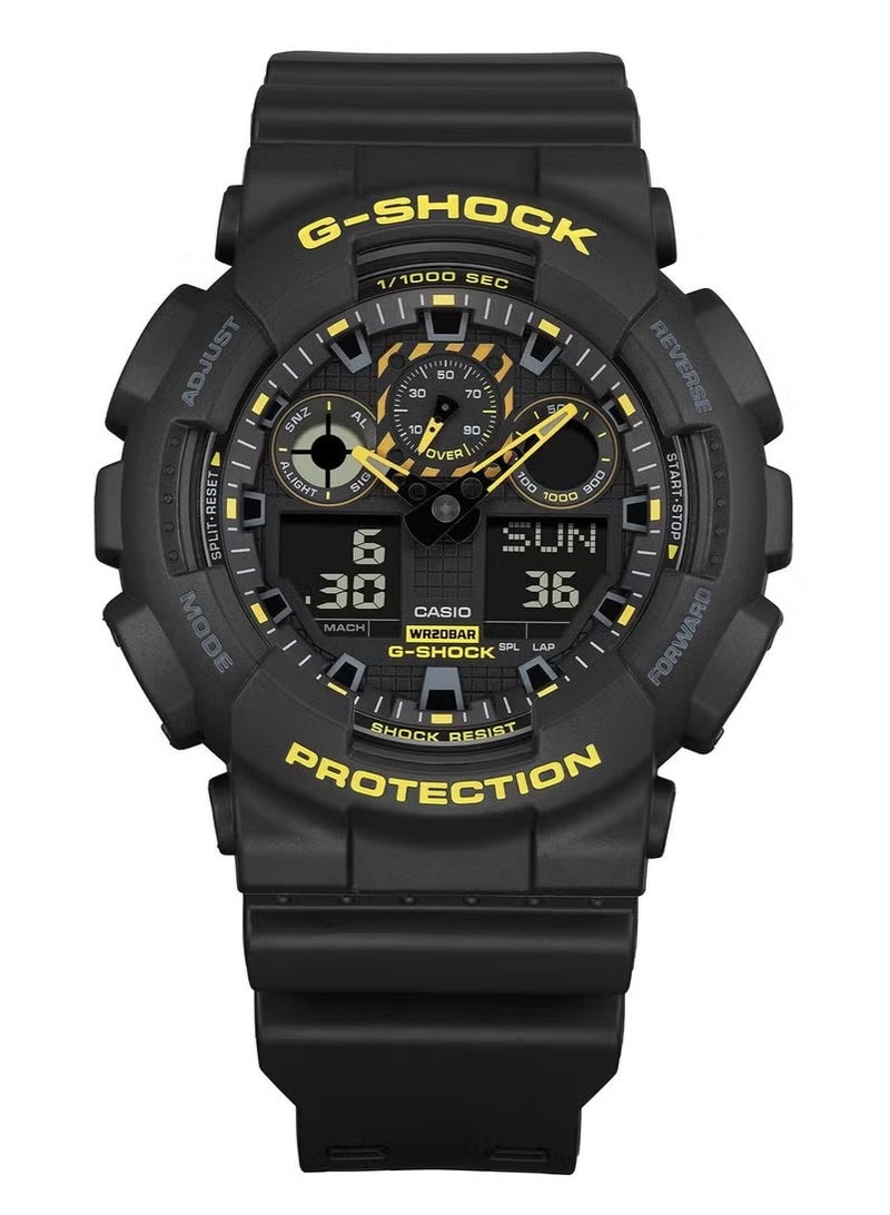 G-SHOCK GA-100CY-1ADR Black & Yellow Analog-Digital Dial Black Resin Strap Men's Watch - Image 4
