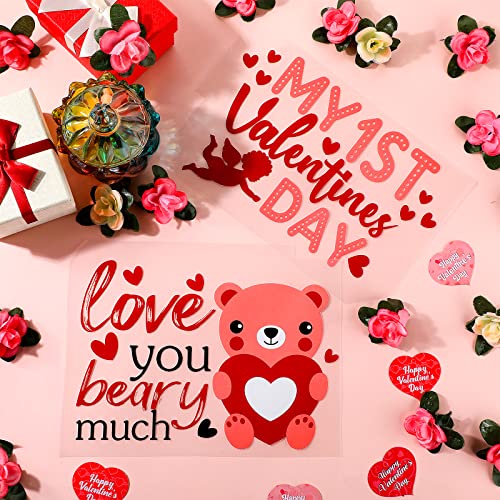 TaoBary 24 Sheets Valentines Heat Transfer Patches Washable Valentine‘s Day Iron on Stickers Heart Lip Cupid Decals Iron on Transfers for Men Women Couple DIY Shirt Jeans Bag Pillow Hoodies Clothing - Image 4