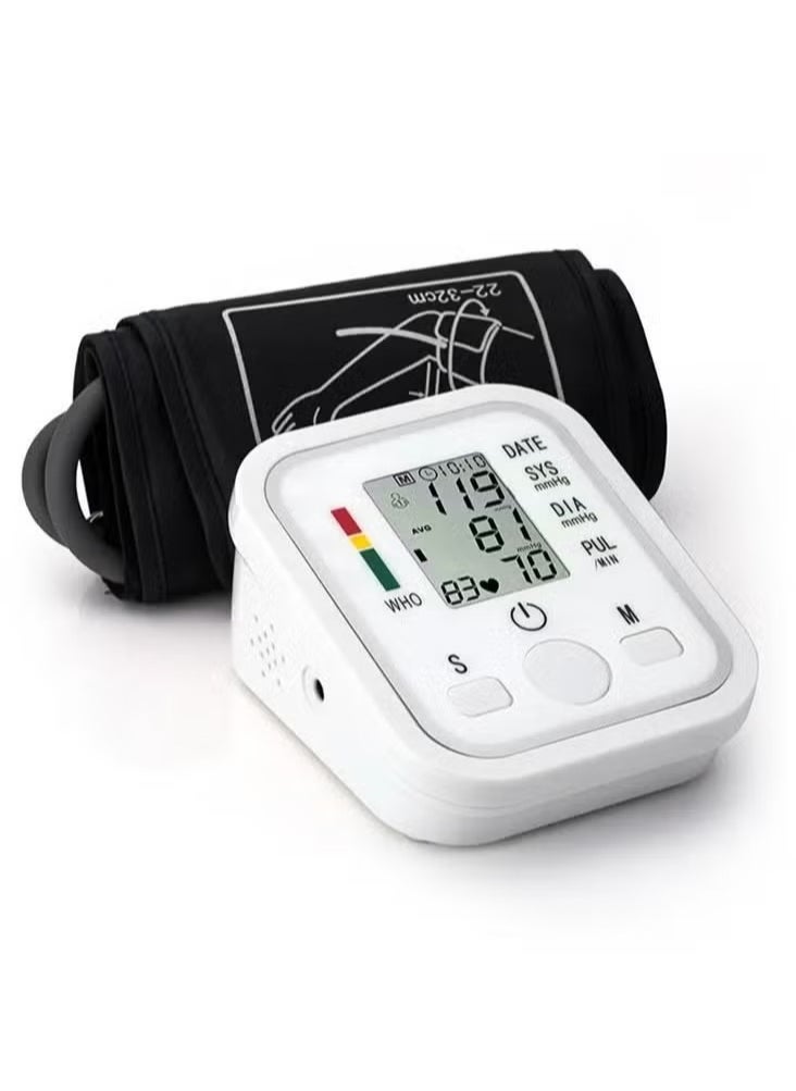Blood Pressure Monitor with LCD Digital Display – Accurate & Easy-to-Use Home BP Cuff, Large Screen for Clear Readings, Adjustable Arm Cuff, Portable, Ideal for Monitoring Health at Home