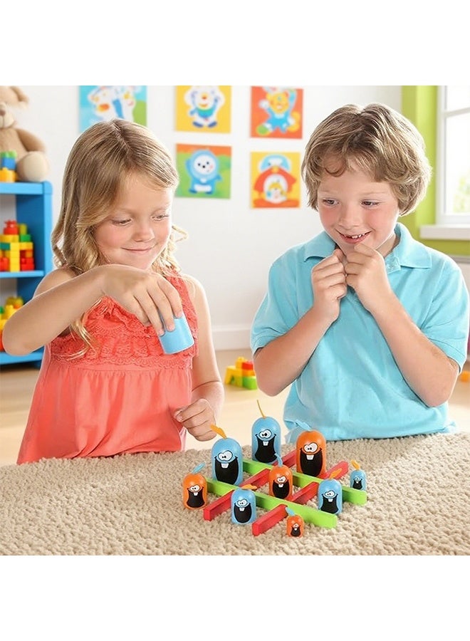 لعبة الالتهام اللوح ، لعبة تيك تاك تو ، لعبة الألغاز التعليمية للأطفال ، لعبة الألغاز التعليمية للأطفال ، لعبة اللوح التفاعلية للتعليم المبكر للوالدين والطفل لعبة لوحية كلاسيكية ثلاثية الأبعاد - Image 3