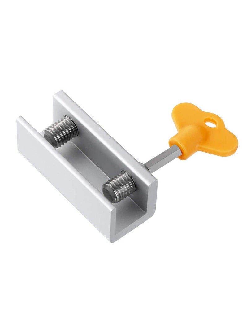 Pack Of 4 Sliding Window Lock With Security Lock Silver/Yellow 2.4 x 0.94 x 0.94inch  - Image 2