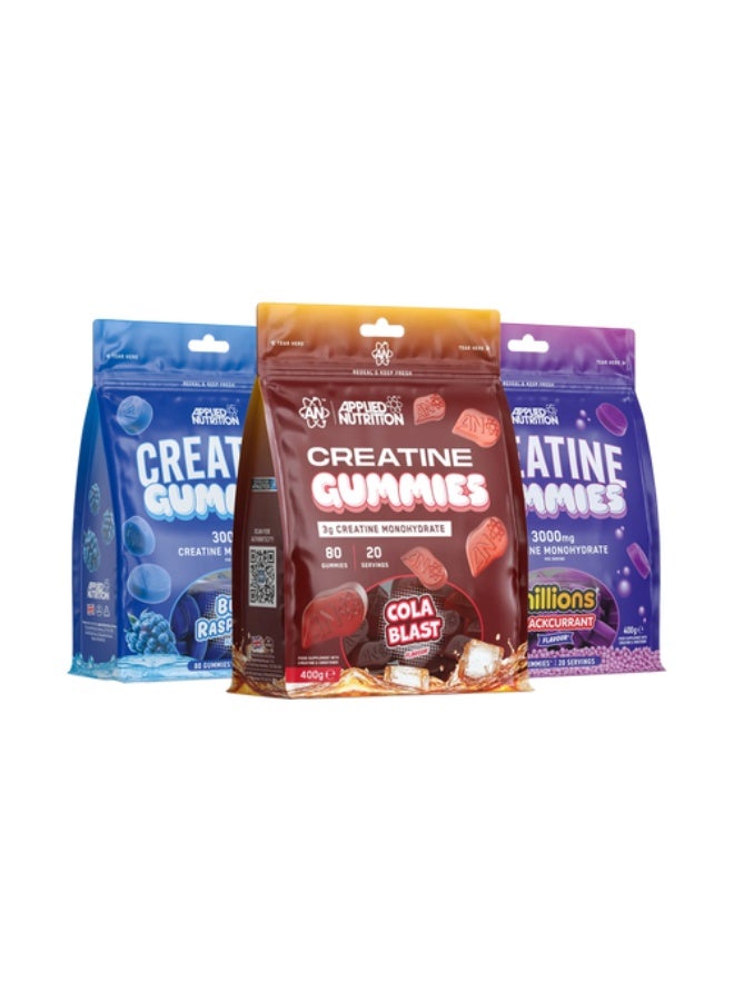 Applied Nutrition Creatine Gummies 3000mg 80 Chewable Vegan Gummies (Cola Blast Flavour) - Image 3