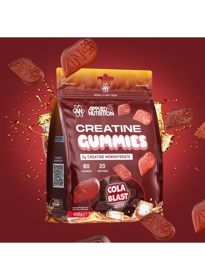 Applied Nutrition Creatine Gummies 3000mg 80 Chewable Vegan Gummies (Cola Blast Flavour) - Image 4
