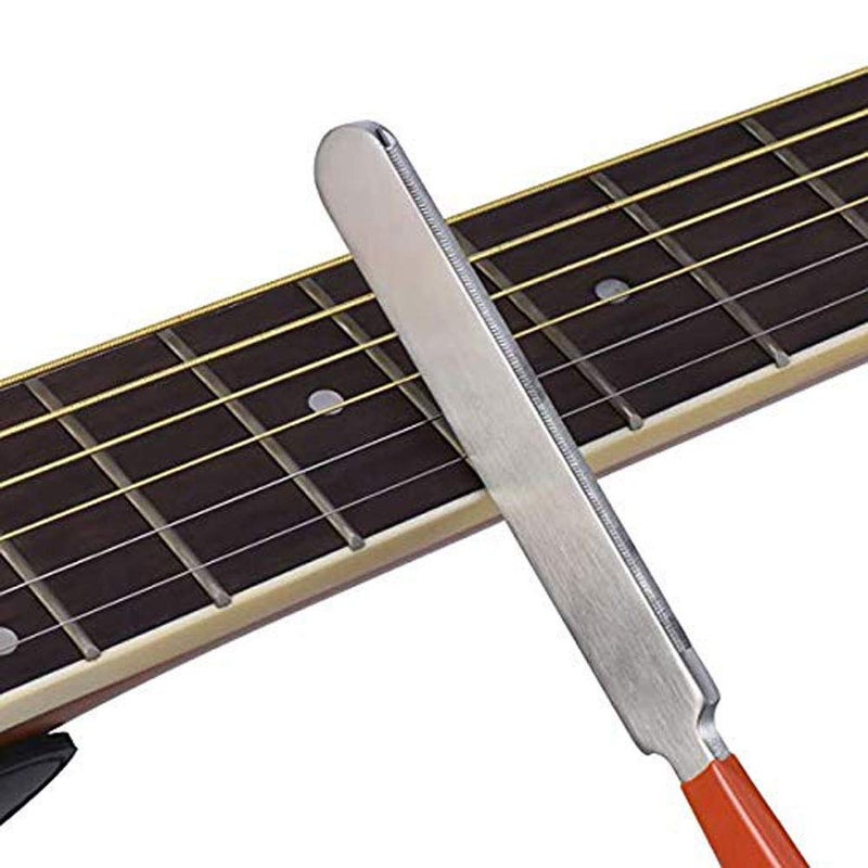 Kuylive Guitar Luthier Tool Including Fret Leveling Beam Sanding Leveler Beam, Guitar Fret File, Stainless Steel Fret Rocker and Fingerboard Guards Protectors, Grinding Stones - Image 4