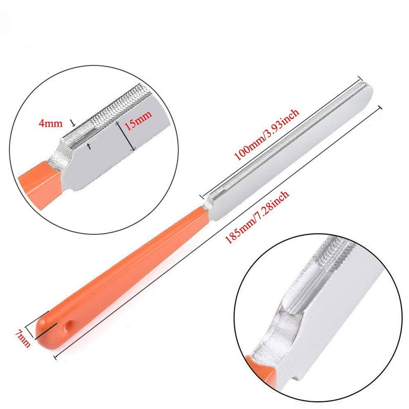 Kuylive Guitar Luthier Tool Including Fret Leveling Beam Sanding Leveler Beam, Guitar Fret File, Stainless Steel Fret Rocker and Fingerboard Guards Protectors, Grinding Stones - Image 1