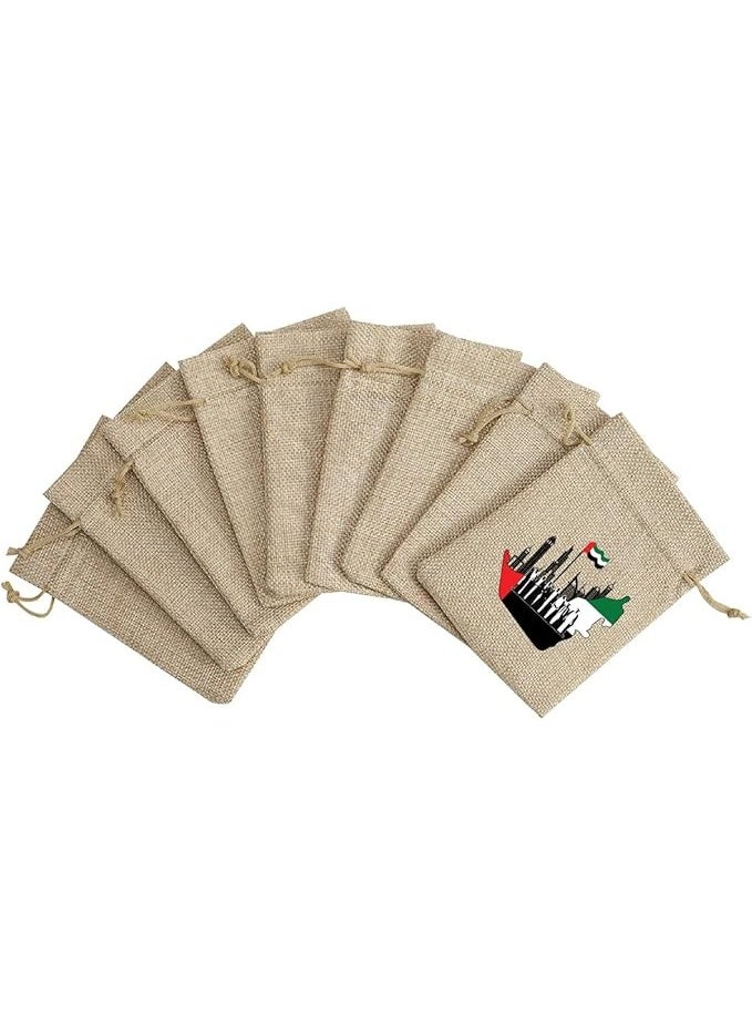 PRINTSHOP4ME UAE National Day Gift Bags - Set Of 12 Jute Bags - Celebrate Flag Day Accessories - Image 4
