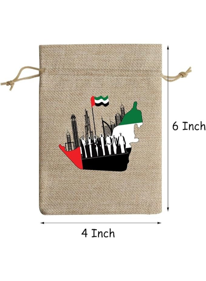 PRINTSHOP4ME UAE National Day Gift Bags - Set Of 12 Jute Bags - Celebrate Flag Day Accessories - Image 5
