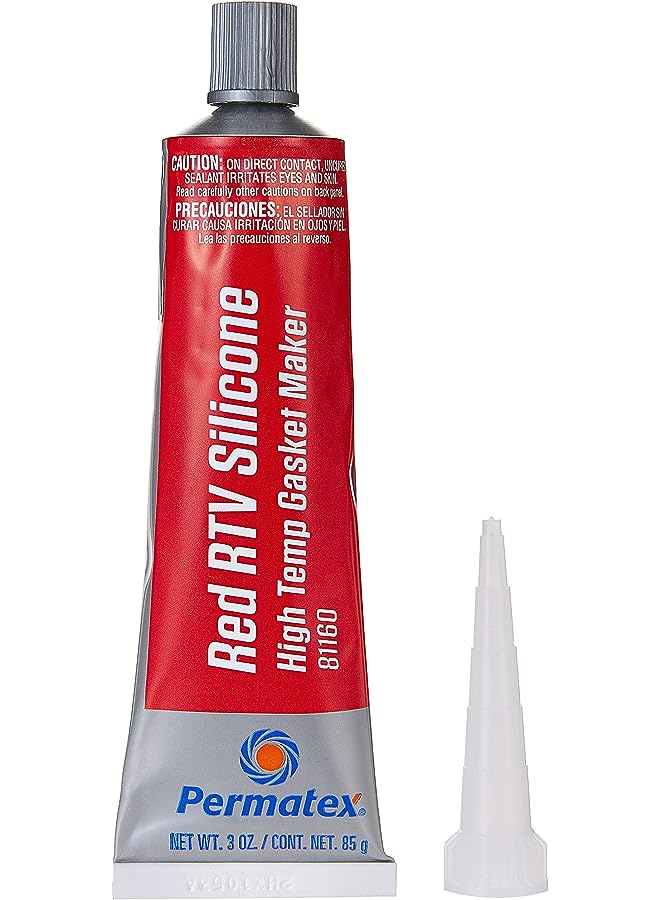 Permatex 81160 High-Temp Red RTV Silicone Gasket, 3 oz - Image 1