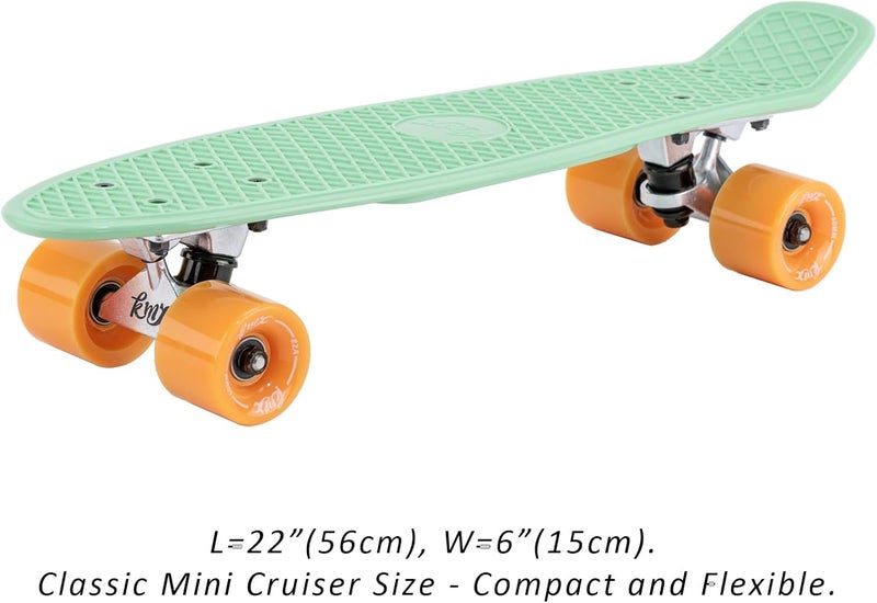 KMX Skateboard 22 and 27 Inch, Classic Mini Cruiser Skateboard for Boys, Girls, Kids, Students, Adults, Teens, Mini Cruiser Board for Beginners and Advanced - Image 2