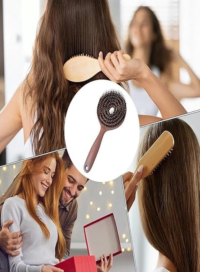 آي ستور فرشاة شعر دائرية مجوفة مضادة للكهرباء الساكنة لفك تشابك الشعر للنساء من ISTORE | مشط تدليك بشعيرات ناعمة | فرشاة دائرية بفتحات تهوية لتجفيف الشعر بسهولة، وتصفيفه بسلاسة، ومنحه كثافة | أداة تصفيف شعر احترافية - Image 3