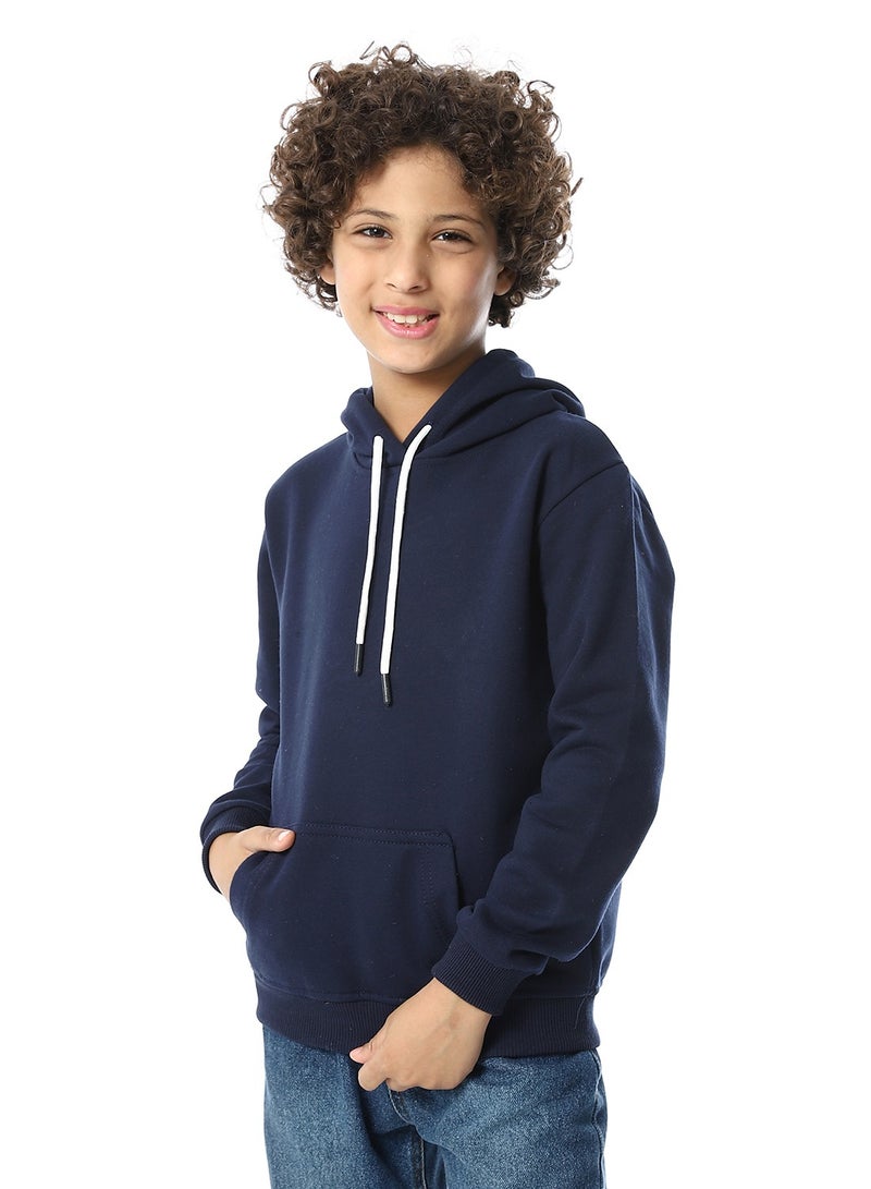 Andora Slip On Fleeced Boys Hoodie _ Navy Blue - Image 2