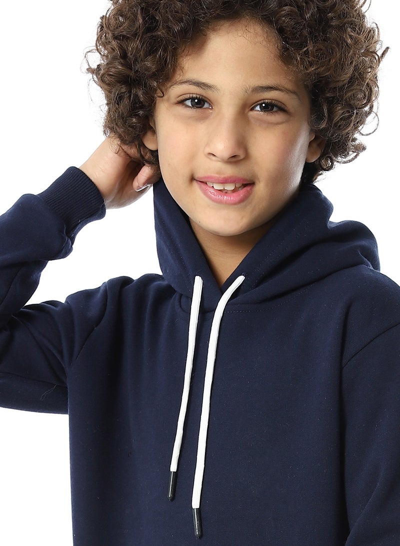 Andora Slip On Fleeced Boys Hoodie _ Navy Blue - Image 4