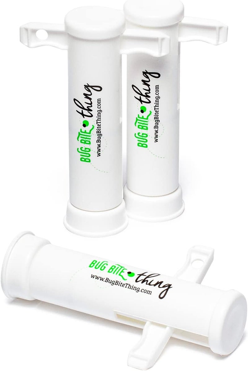 BUG BITE THING Suction Tool - Bug Bites and Bee/Wasp Stings, Natural Insect Bite Relief- White/3 Pack - Image 1