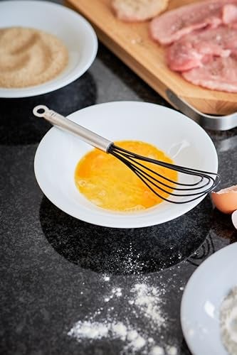 RÖSLE Rosle 95656 Stainless Steel & Silicone Flat Egg Beater Whisk 10.4 Inch, Silver - Image 2