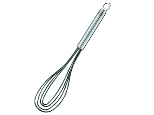 RÖSLE Rosle 95656 Stainless Steel & Silicone Flat Egg Beater Whisk 10.4 Inch, Silver - Image 5