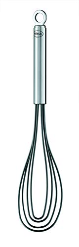 RÖSLE Rosle 95656 Stainless Steel & Silicone Flat Egg Beater Whisk 10.4 Inch, Silver - Image 4
