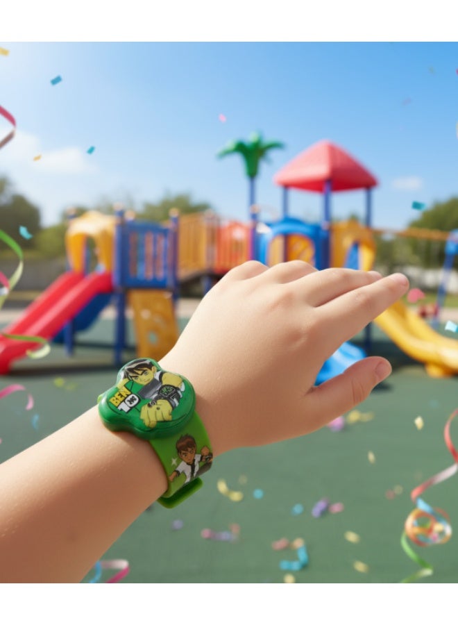Premium Ben 10 Projector Watch – Kids Digital Wristwatch with 24 Character Image Projections - Image 2