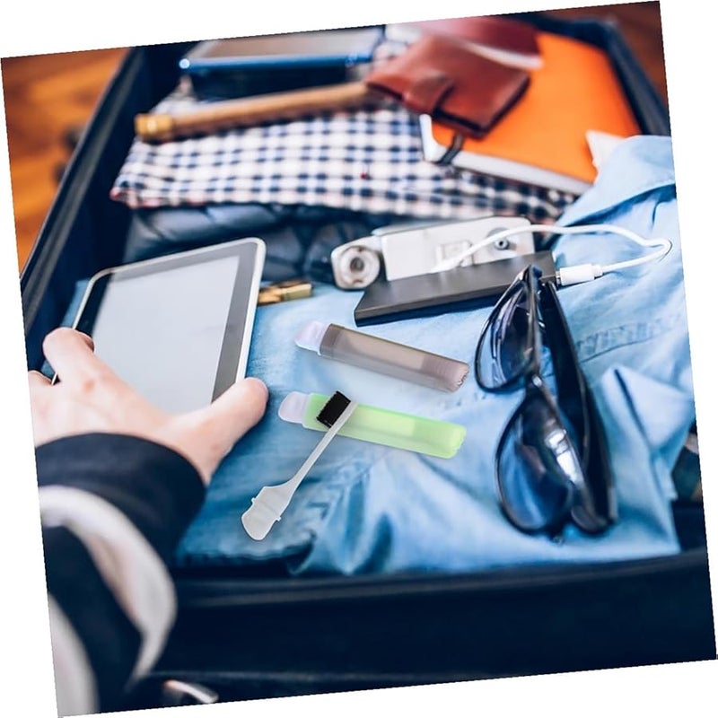 TIDTALEO 8Pcs Folding Travel Toothbrush Set with Case Gentle Bristles Portable for Camping Business Trips - Image 5