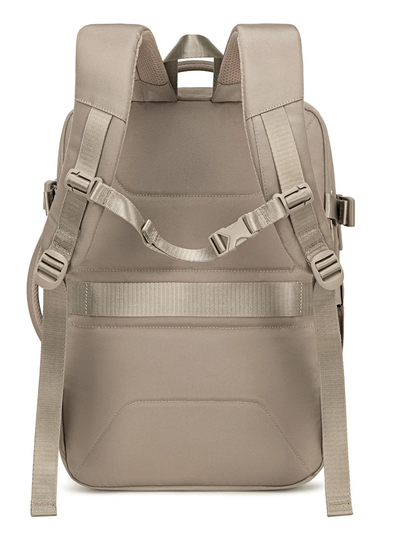 Chantria Khaki Premium Lightweight Laptop backpack for Women Water Resistant Multifunctional Anti-Theft Daypack with 180° Opening and Built in USB Port, CB00641-Khaki for Women | Best Price UAE