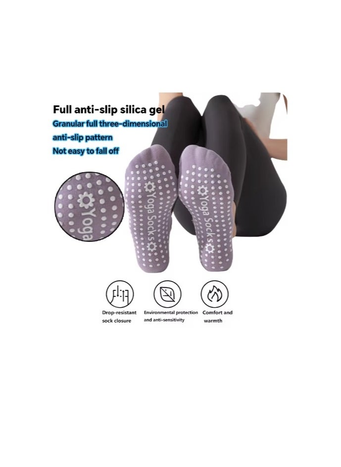 OASIS-TH 5 Pairs Yoga Socks for Women Nylon Pure Cotton Non slip Section Bandage Sports Ballet Dance Sock Moisture Absorption Perspiration  - Image 5