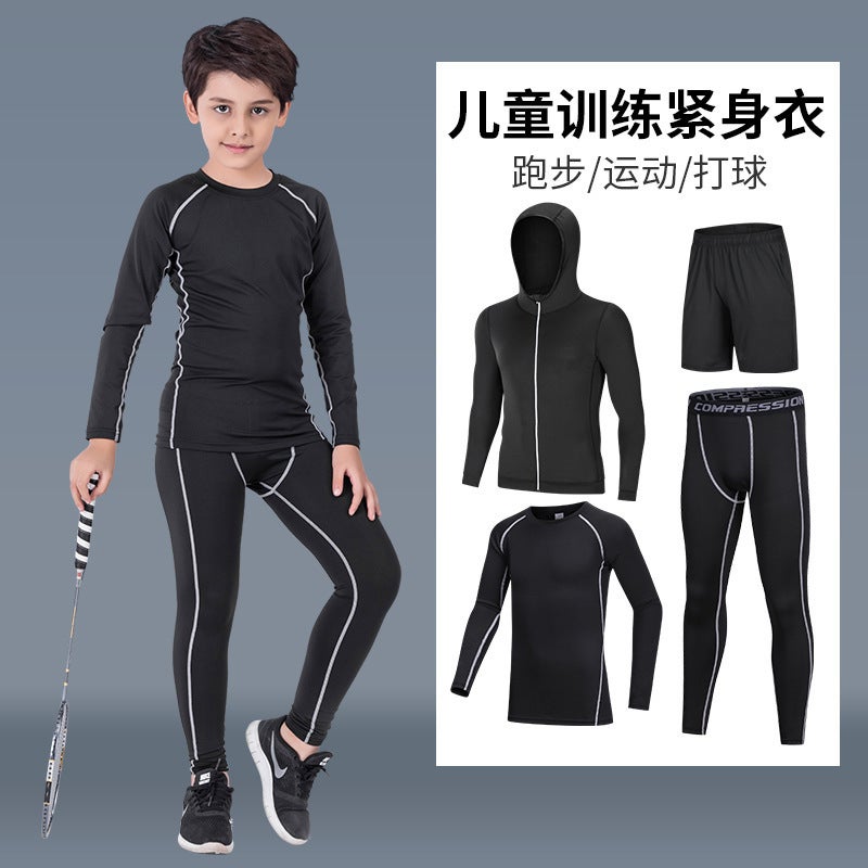 Children'S Tight Pants Boys Leggings Running Training Clothes Basketball Football Sports Suit Quick-Drying Clothes Fitness Clothes - Image 2