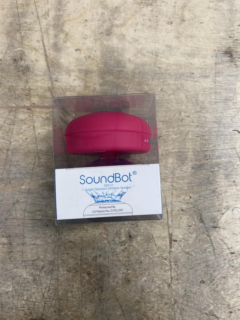 SoundBot مكبر صوت بلوتوث مقاوم للماء SB510 HD، مكبر صوت محمول مع ميكروفون مدمج، 6 ساعات من وقت التشغيل، أزرار تحكم وكوب شفط مخصص للاستحمام (وردي) - Image 3
