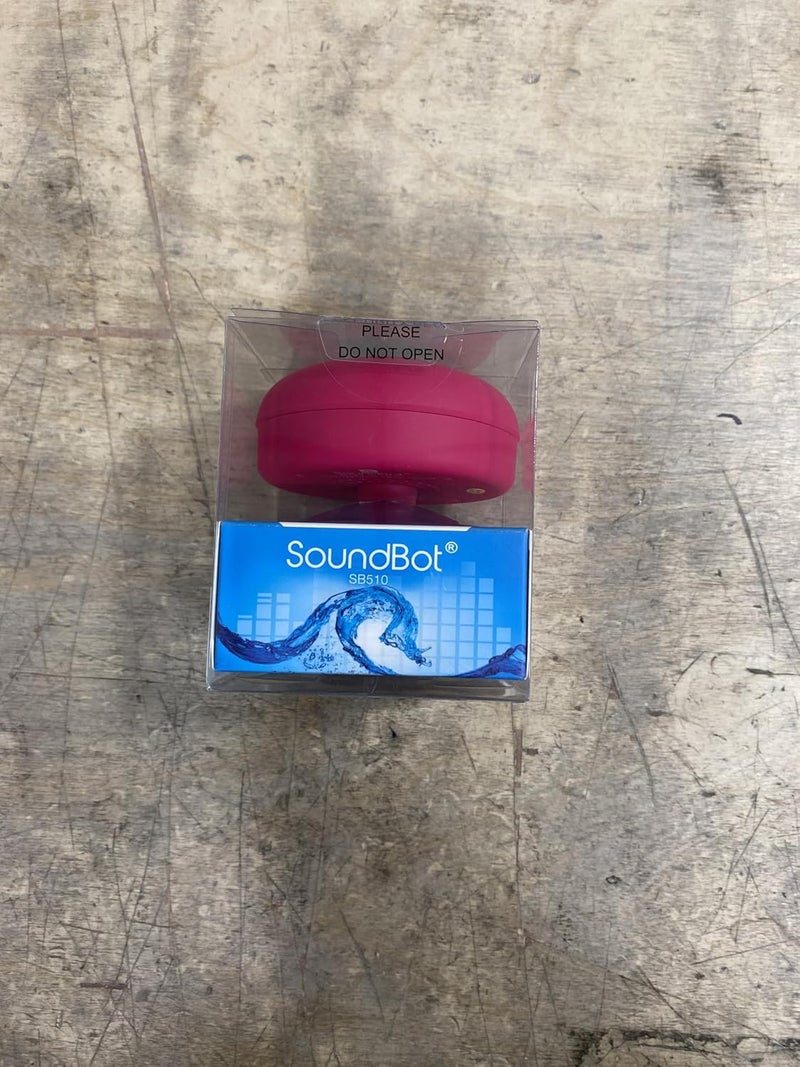 SoundBot مكبر صوت بلوتوث مقاوم للماء SB510 HD، مكبر صوت محمول مع ميكروفون مدمج، 6 ساعات من وقت التشغيل، أزرار تحكم وكوب شفط مخصص للاستحمام (وردي) - Image 2