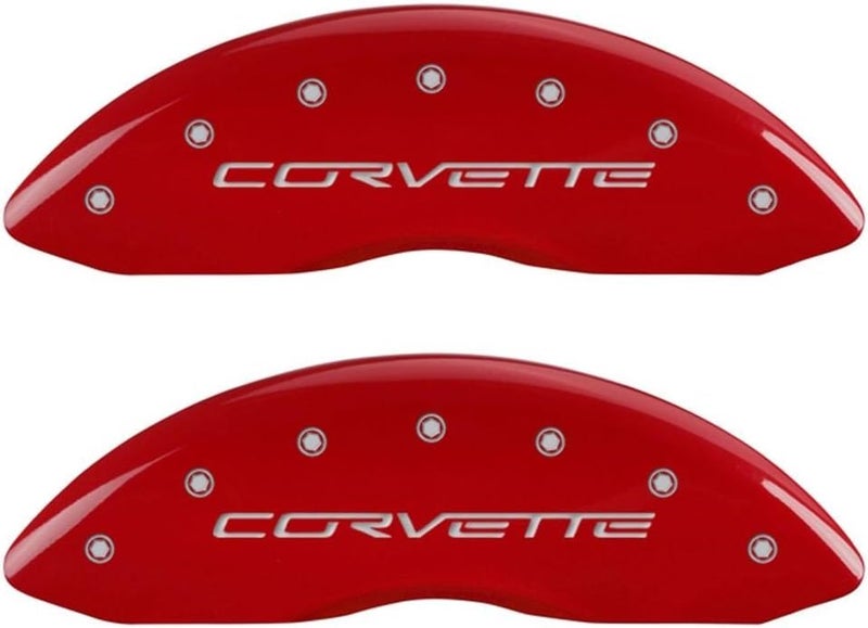 MGP Caliper Covers 13008SCV6RD Red Brake Covers for 2005-2013 Chevrolet Corvette (C6) - Set of 4 - Image 4