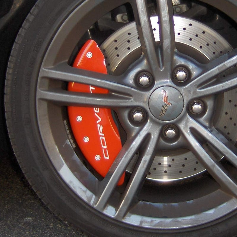 MGP Caliper Covers 13008SCV6RD Red Brake Covers for 2005-2013 Chevrolet Corvette (C6) - Set of 4 - Image 5