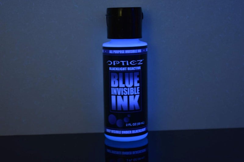Opticz All Purpose Invisible Blue UV Blacklight Reactive Security Ink (2 Ounce Bottle) - Image 4