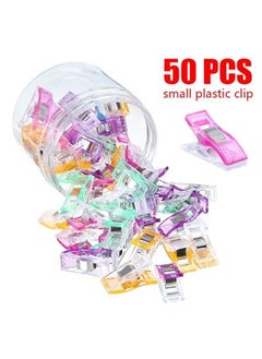 Realfrog Multipurpose Sewing Clips, Premium Quilting Clips Assorted Colors Fabric Clips for Sewing Supplies, Sewing Fasteners Clips, Quilting Accessories Crafting Tools (50Pcs)  - Image 1