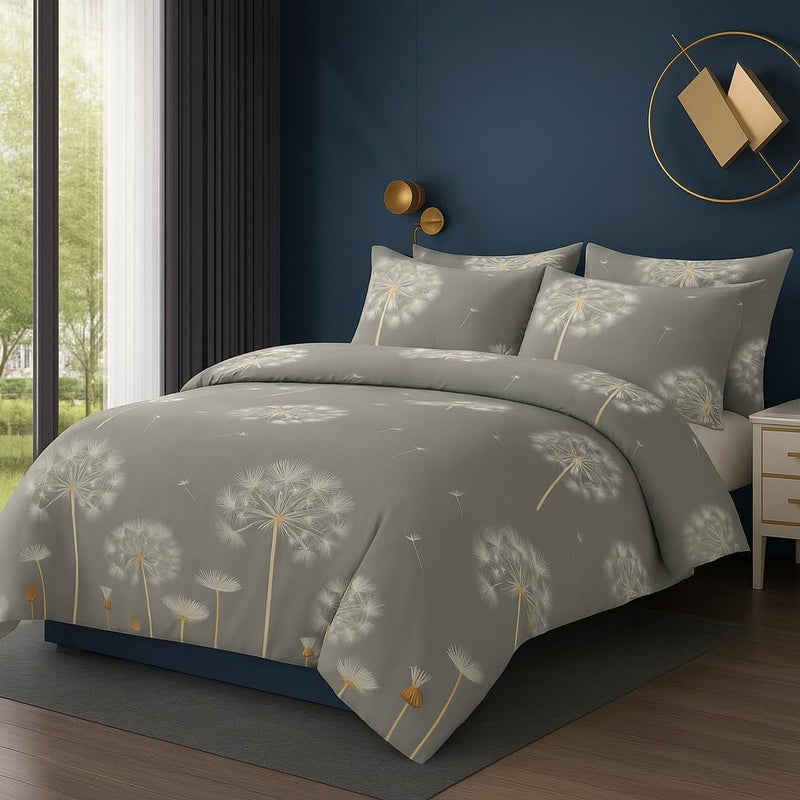 Amali  4 Pieces Bedsheet Set Single Size (120 x 200+35cm) Including 1 Duvet Cover 1 Fitted Sheet 1 Oxford & 1 Standard Pillowcases Durable & Long Lasting Quality - Image 1