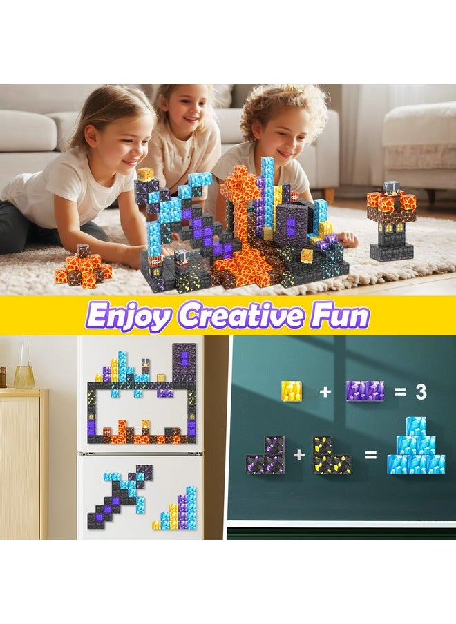 Coodoo Magnetic Blocks - Build Mine Magnet World Magic Sword Portal Set, Building Toys Magnetic Tiles for Kids 3+, Classroom Must Haves Sensory Toddlers Toys Kids Games Gift for Boys & Girls 3-5 5-7  - Image 3