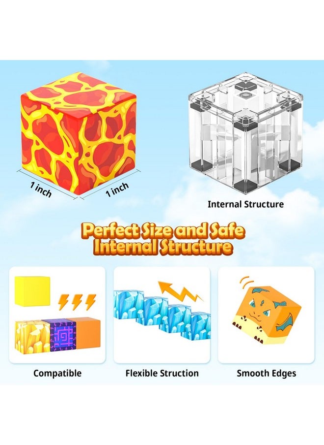 Coodoo Magnetic Blocks - Build Mine Magnet World Magic Sword Portal Set, Building Toys Magnetic Tiles for Kids 3+, Classroom Must Haves Sensory Toddlers Toys Kids Games Gift for Boys & Girls 3-5 5-7  - Image 2