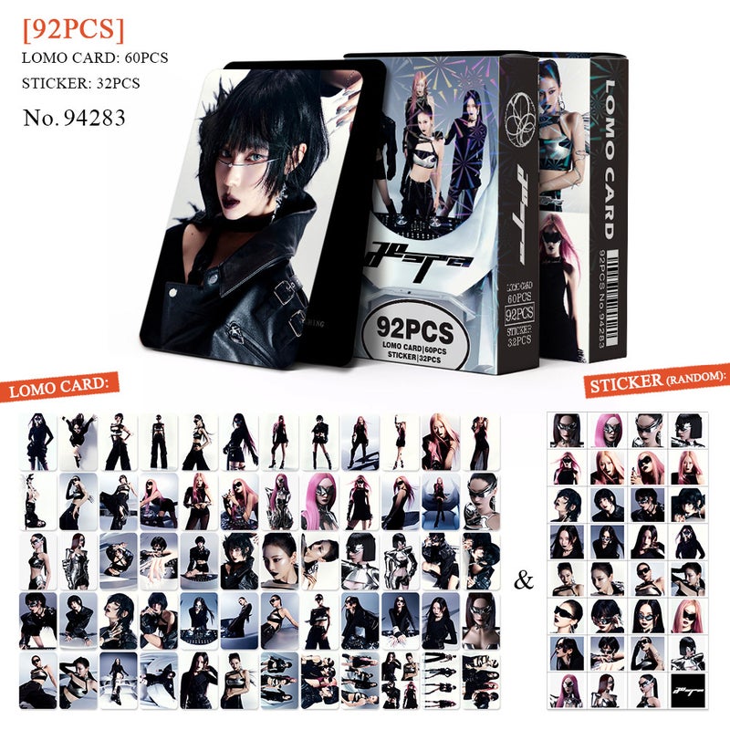 AESPA Lomocard & Sticker Set – 92PCS (60 Lomocards + 32 Random Stickers) | Aesthetic Photo Card Collection for Fans