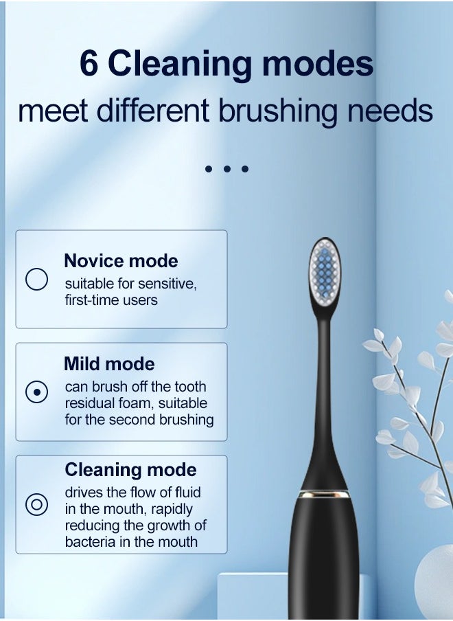 Generic - Electric Toothbrushes for Adults with 4 Brush Heads, Sonic Rechargeable Teeth Whitening, Power Toothbrush - Image 1