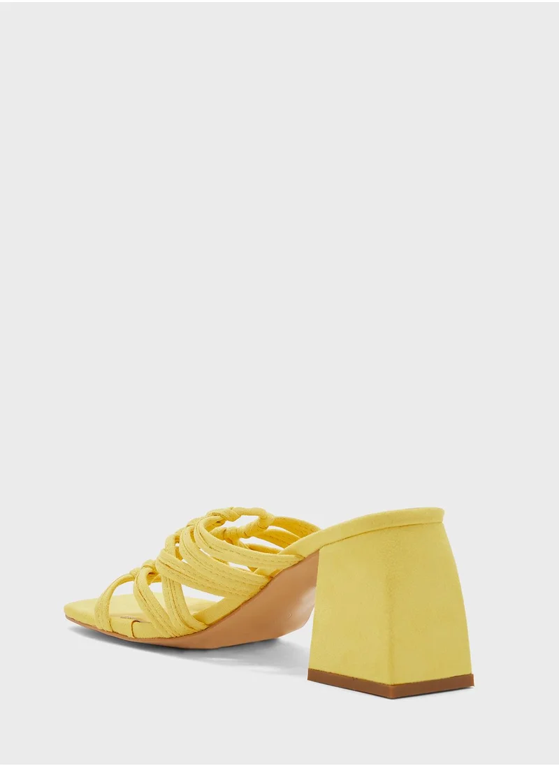 جينجر Multiple Strap Block Heel Sandals