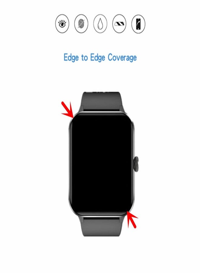 MIHENCE Screen Protector Compatible for Blackview R50 Smartwatch, HD Full Coverage TPU Protective Film for R50 1.85 Inches Fitness Tracker (6PCS), transparent - Image 3
