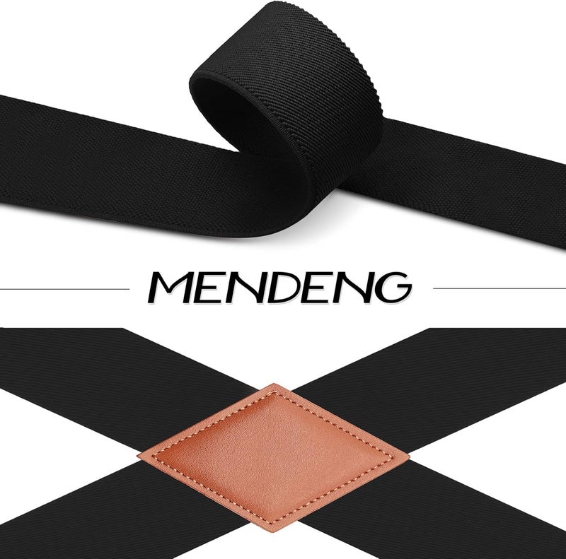 MENDENG Store Suspenders for Men Heavy Duty Swivel Hooks Retro X-Back Adjustable Brace - Image 4