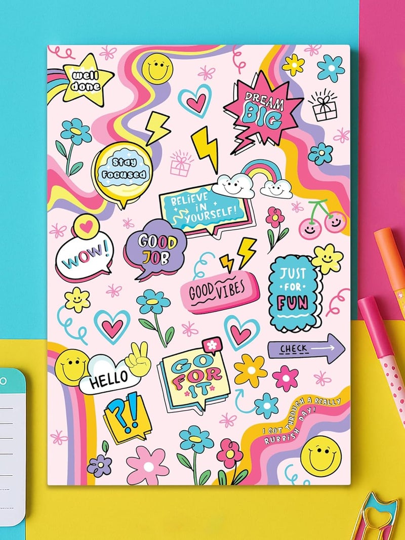 Doodle دفتر يومي للامتنان لمدة 5 دقائق - دفتر إيجابية وصحة ذهنية ووعي للمراهقين والبالغين - 90 يوم لبناء العادات | 112 صفحة غير مؤرخة | A5 | توجيهات وأنشطة ممتعة - Image 1