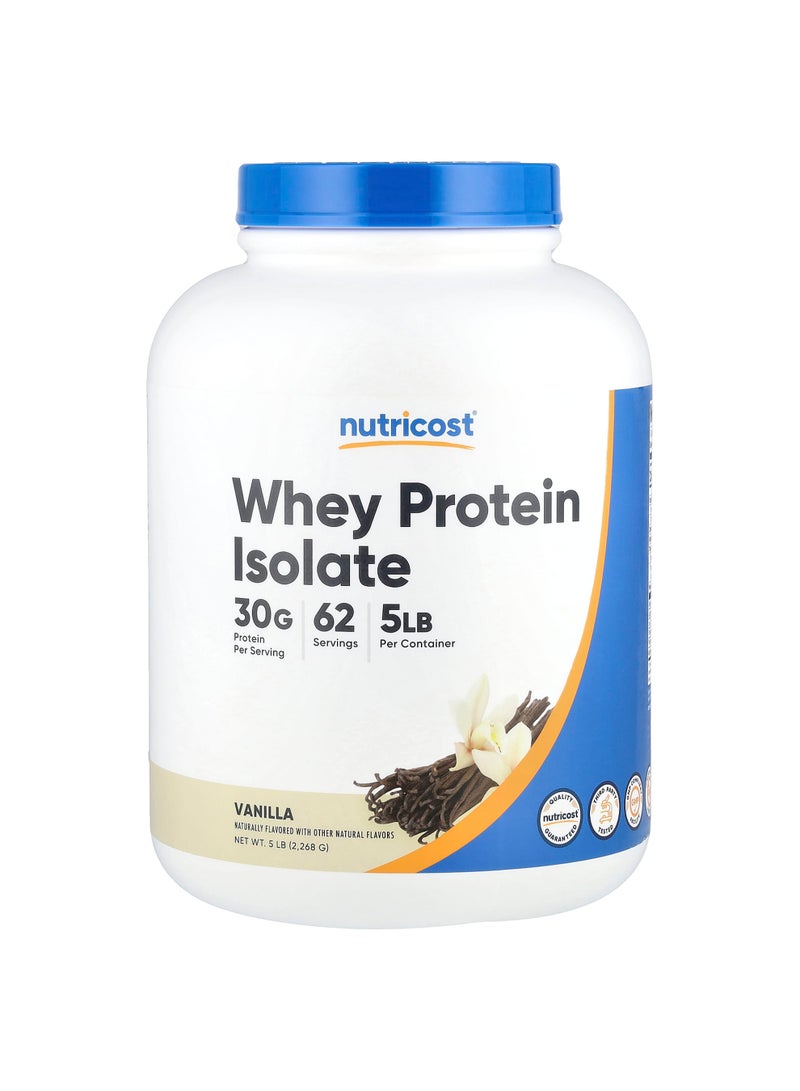 Whey Protein Isolate, Vanilla, 5 lbs (2,268 g)