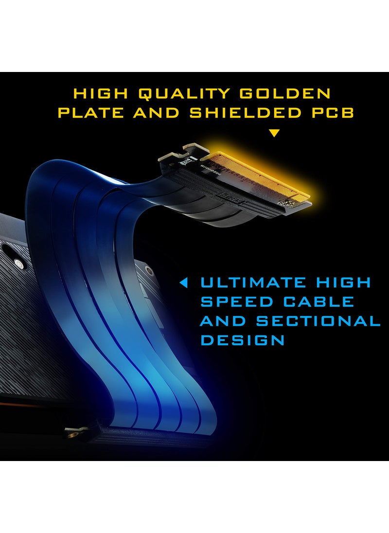 EZDIY-FAB EZDIY-FAB Vertical Graphics Card Holder Bracket with ARGB 5V 3Pin LED,GPU Mount,Video Card VGA Support Kit with PCIE3.0 Riser Cable- Black  - Image 4