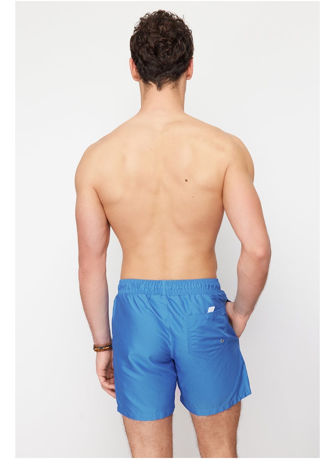 trendyol - Blue Men's Penguin Embroidered Swim Shorts TMNSS24DS00013 - Image 1